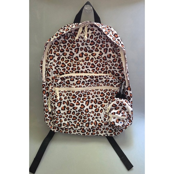 Converse Handbags - Converse Chuck Taylor All Star Leopard Print Backpack with Mini Bag Keychain